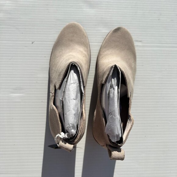 Toms Kallie Ankle Boot Booties Size 7 Sahara Suede Beige - Picture 11 of 15